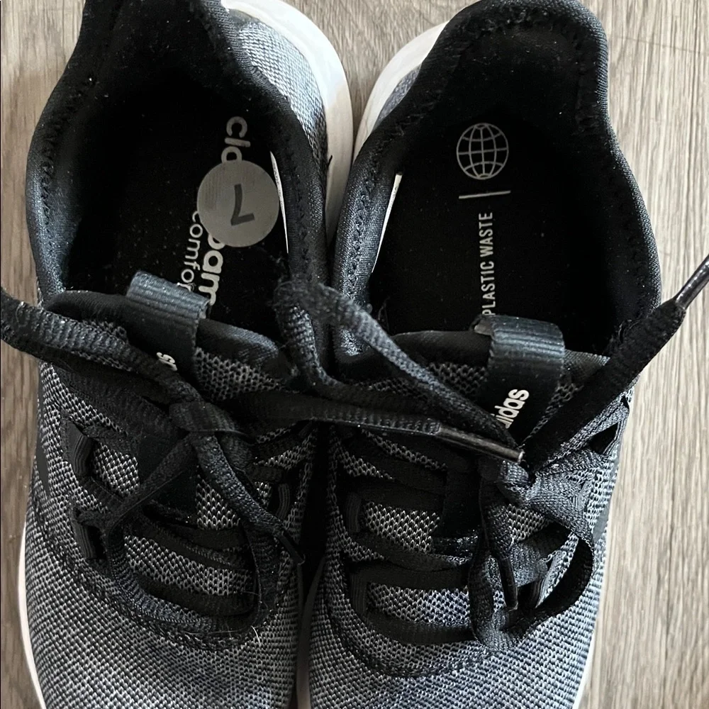 Adidas women’s long Charcoal and Black Sneakers